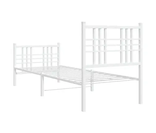 Lovos Rėmas Su Galvūgaliu/Kojūgaliu, Baltas, 80X200cm Metalas