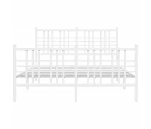 Lovos Rėmas Su Galvūgaliu/Kojūgaliu, Baltas, 140X190cm Metalas