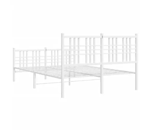 Lovos Rėmas Su Galvūgaliu/Kojūgaliu, Baltas, 140X190cm Metalas