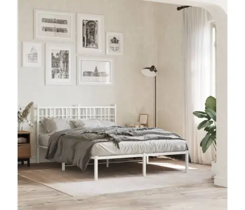 Gultas Galvgalis, Balts, 120 Cm Vidaxl