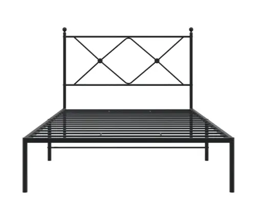 Metallist Voodiraam Peatsiga, Must, 107 X 203 Cm