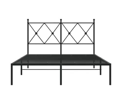 Metallist Voodiraam Peatsiga, Must, 120X190 Cm