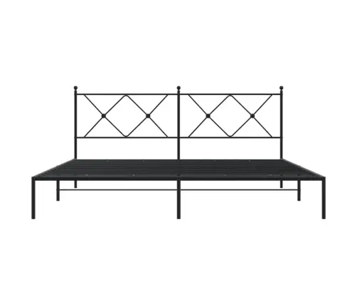 Metallist Voodiraam Peatsiga, Must, 183X213 Cm