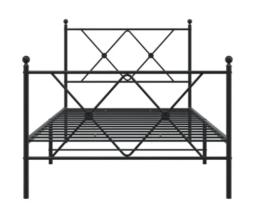 Lovos Rėmas Su Galvūgaliu/Kojūgaliu, Juodas, 90X200cm Metalas