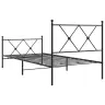Lovos Rėmas Su Galvūgaliu/Kojūgaliu, Juodas, 90X200cm Metalas