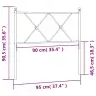 Gultas Galvgalis, Metāls, Melns, 90 Cm Vidaxl
