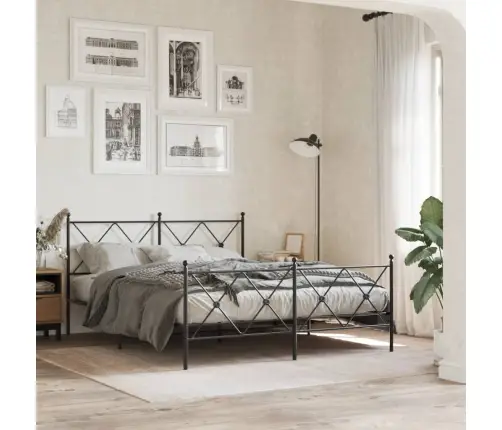 Gultas Galvgalis, Metāls, Melns, 160 Cm Vidaxl Gultas Galvgalis, Metāls, Melns, 160 Cm Vidaxl