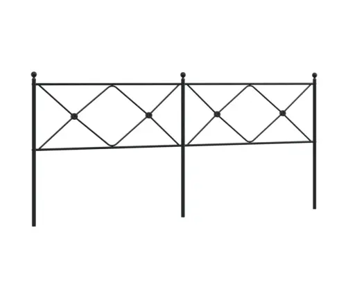 Gultas Galvgalis, Metāls, Melns, 193 Cm Vidaxl