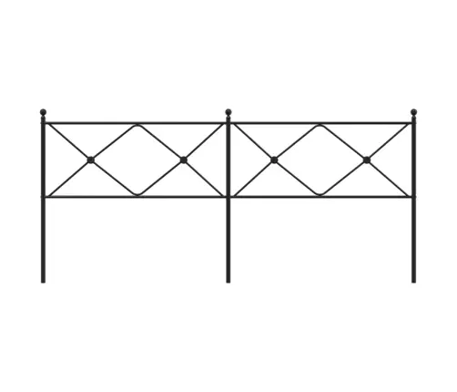 Gultas Galvgalis, Metāls, Melns, 193 Cm Vidaxl