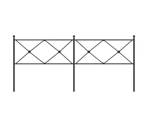 Gultas Galvgalis, Metāls, Melns, 200 Cm Vidaxl