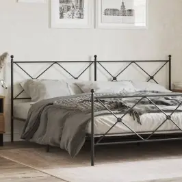 Gultas Galvgalis, Metāls, Melns, 200 Cm Vidaxl