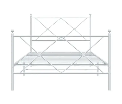 Lovos Rėmas Su Galvūgaliu/Kojūgaliu, Baltas, 107X203cm Metalas