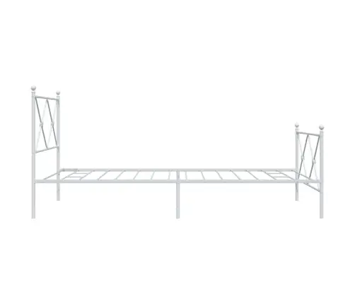 Lovos Rėmas Su Galvūgaliu/Kojūgaliu, Baltas, 107X203cm Metalas