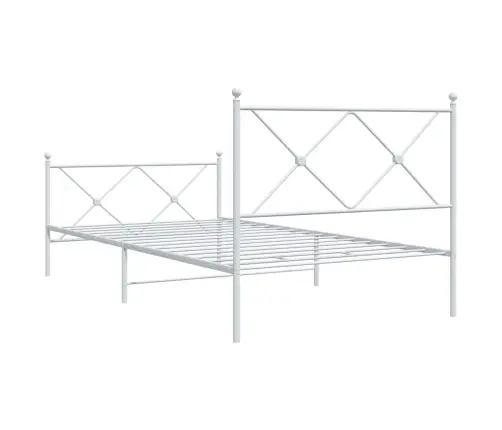 Lovos Rėmas Su Galvūgaliu/Kojūgaliu, Baltas, 107X203cm Metalas