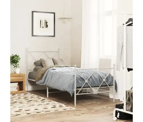 Metallist Voodipeats, Valge, 75 Cm Metallist Voodipeats, Valge, 75 Cm