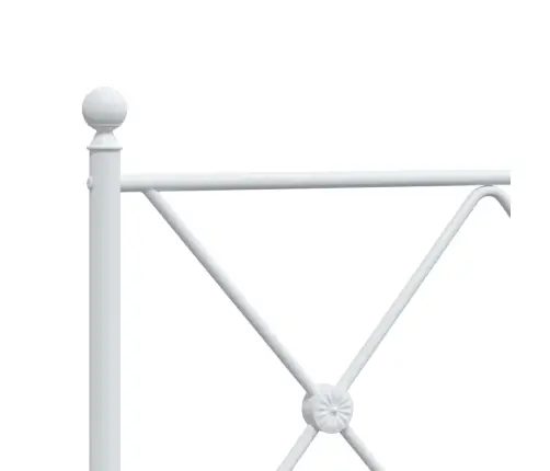 Metallist Voodipeats, Valge, 75 Cm Metallist Voodipeats, Valge, 75 Cm