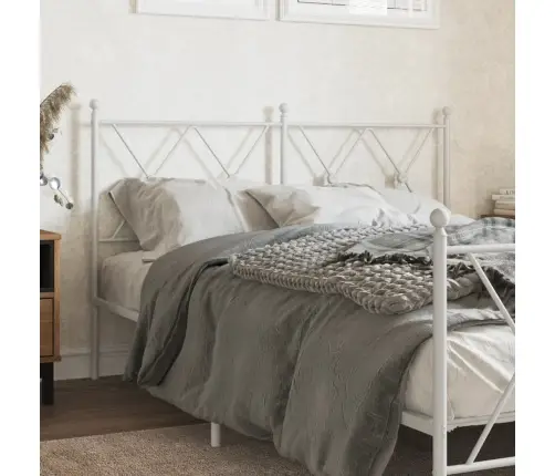 Gultas Galvgalis, Metāls, Balts, 137 Cm Vidaxl