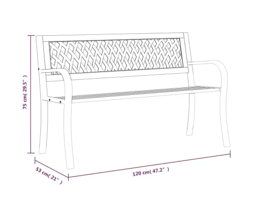 Dārza Sols, Melns, 120 Cm, Tērauds Vidaxl