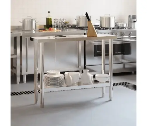 Virtuves Darba Galds, 110X30X85 Cm, Nerūsējošs Tērauds Vidaxl