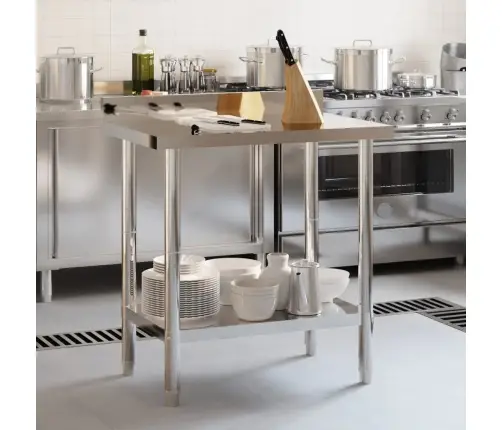 Virtuves Darba Galds, 82,5X55X93 Cm, Nerūsējošs Tērauds Vidaxl