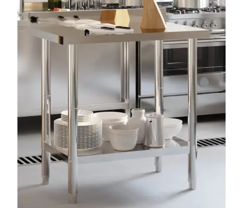 Virtuves Darba Galds, 82,5X55X93 Cm, Nerūsējošs Tērauds Vidaxl