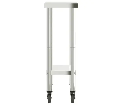 Köögi Töölaud Ratastega, 55 X 30 X 85 cm Roostevaba Teras