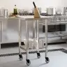 Virtuves Darba Galds, Riteņi, 55X55X85 Cm, Nerūsējošs Tērauds Vidaxl