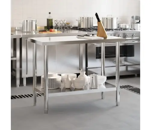 Virtuves Darba Galds, 110X55X85 Cm, Nerūsējošs Tērauds Vidaxl