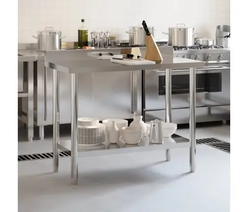 Virtuves Darba Galds, 110X55X93 Cm, Nerūsējošs Tērauds Vidaxl