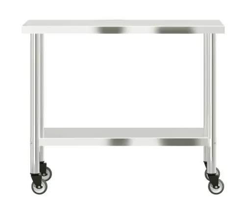 Virtuvės Darbastalis Su Ratukais, 110X55X85cm Plienas