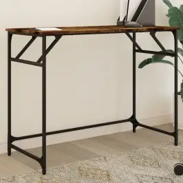 Kirjutuslaud, Suitsutatud Tamm, 100X45X76 cm Tehispuit/Teras