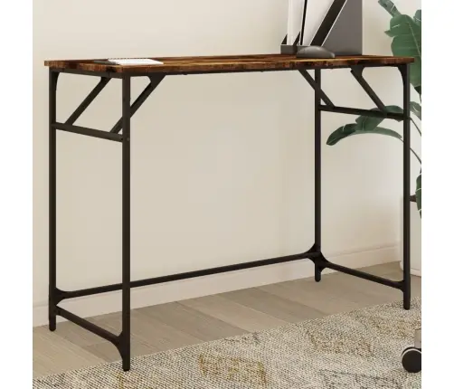 Kirjutuslaud, Suitsutatud Tamm, 100X45X76 cm Tehispuit/Teras