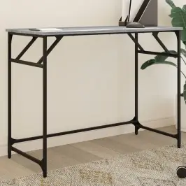 Rakstāmgalds, Pelēks, 100X45X76 Cm, Inženierijas Koks, Tērauds Vidaxl