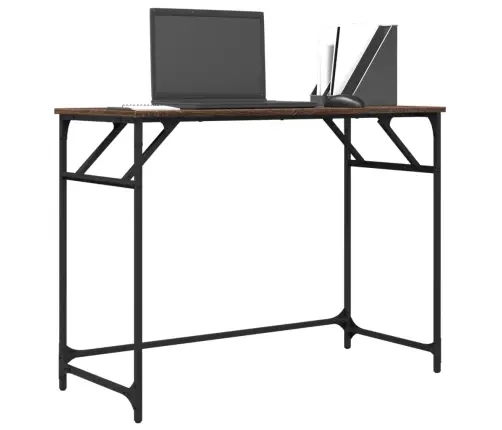 Rakstāmgalds, Brūns, 100X45X76 Cm, Inženierijas Koks, Tērauds Vidaxl