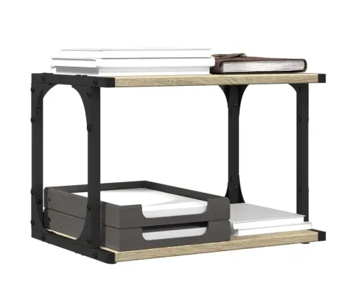 Printerialus, 2 Tasandit, Sonoma Tamm, 41X28X33,5 cm Tehispuit