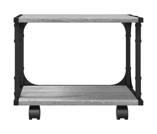 Printera Statīvs, 2 Līmeņi, Pelēks, 41X28X33,5 Cm, Koks Vidaxl