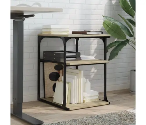 Printera Statīvs, 3 Līmeņi, Ozola Krāsa, 43X48X64 Cm, Koks Vidaxl