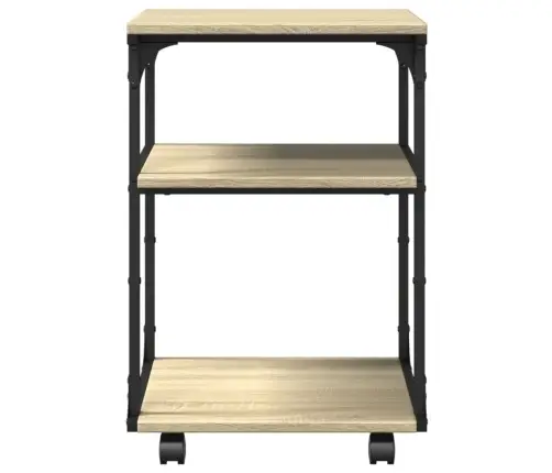 Printera Statīvs, 3 Līmeņi, Ozola Krāsa, 43X48X64 Cm, Koks Vidaxl