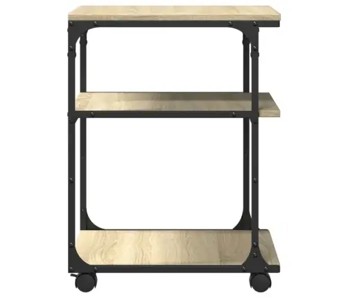 Printera Statīvs, 3 Līmeņi, Ozola Krāsa, 43X48X64 Cm, Koks Vidaxl