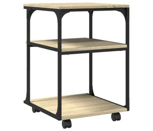 Printera Statīvs, 3 Līmeņi, Ozola Krāsa, 43X48X64 Cm, Koks Vidaxl