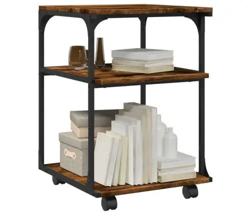 Printera Statīvs, 3 Līmeņi, Ozola Krāsa, 43X48X64 Cm, Koks Vidaxl