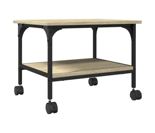 Printera Statīvs, 2 Līmeņi, Ozola Krāsa, 50X40X38 Cm, Koks Vidaxl