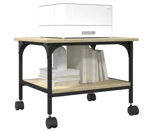 Printera Statīvs, 2 Līmeņi, Ozola Krāsa, 50X40X38 Cm, Koks Vidaxl