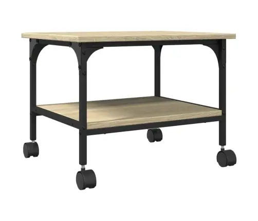 Printera Statīvs, 2 Līmeņi, Ozola Krāsa, 50X40X38 Cm, Koks Vidaxl