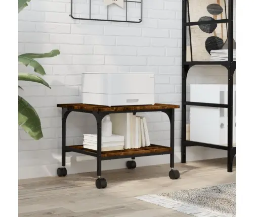 Printera Statīvs, 2 Līmeņi, Ozola Krāsa, 50X40X38 Cm, Koks Vidaxl