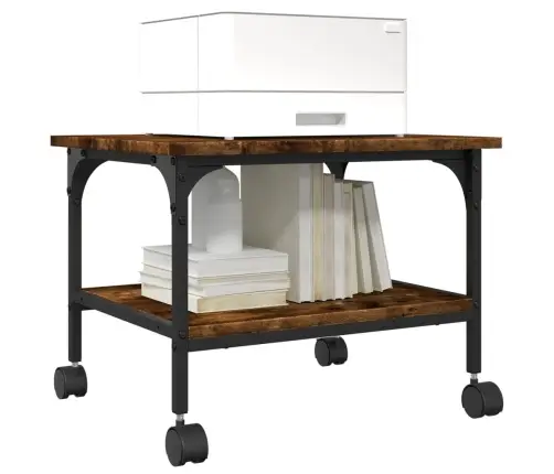 Printera Statīvs, 2 Līmeņi, Ozola Krāsa, 50X40X38 Cm, Koks Vidaxl