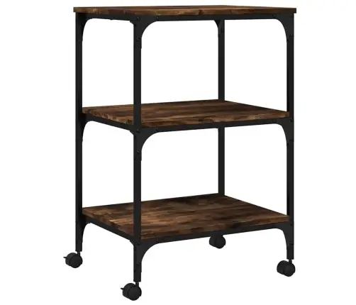 Printera Statīvs, 3 Līmeņi, Ozola Krāsa, 50X41X75 Cm, Koks Vidaxl