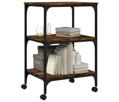 Printera Statīvs, 3 Līmeņi, Ozola Krāsa, 50X41X75 Cm, Koks Vidaxl