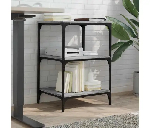 Printera Statīvs, 3 Līmeņi, Pelēks, 50X41X75 Cm, Koks Vidaxl