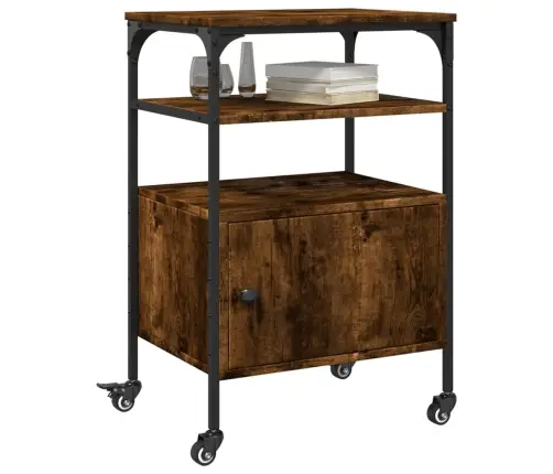 Printera Statīvs, 3 Līmeņi, Ozola Krāsa, 50X40X76 Cm, Koks Vidaxl